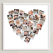 "Holiday Heart Snapshot Mix®: Framed Photo" - Framed Photo in White by Minted - Framed