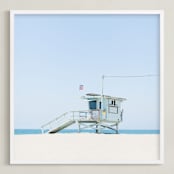 "Venice Beach" - Art Print in Color by Jessica C Nugent - Framed