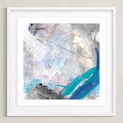 "Nostalgic Energy" - Art Print in Aqua by The Carillos - Framed