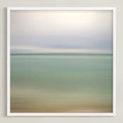 "Twisted Horizon" - Art Print in Seafoam by amanda cunningham - Framed