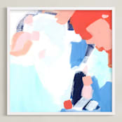 "Peach Tree" - Art Print in Peach by Katie Craig - Framed