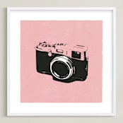 "Strike a Pose" - Art Print in Cotton Candy by Ilene Guy - Framed