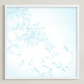 "Winter Grass I" - Art Print in Winter Blue by Johanna Phillips Huuva - Framed