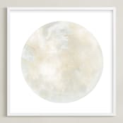 "Full Moon Two" - Art Print in Warm Light by Emily Magone - Framed