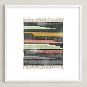 "Tapestry 5" - Art Print in Charcoal by Kate Capone - Framed