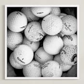 "Tee Time 1 (Black & White Edition)" - Art Print in Black & White by Shannon Howard - Framed