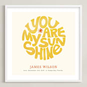 "Forever Sunshine" - Personalized Art Print in Goldenrod by Carrie ONeal - Framed