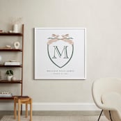 "Bunny Crest: Custom Print" - Custom Print in Evergreen by Vivian Yiwing - In a Room