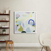 "Delicate Layers" - Art Print in Green Ivory by Eunmee Studio - In a Room