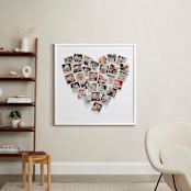 "Holiday Heart Snapshot Mix®: Framed Photo" - Framed Photo in White by Minted - In a Room