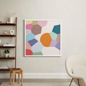 "Pointilize I" - Art Print in Multi by Amber Barkley - In a Room