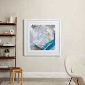 "Nostalgic Energy" - Art Print in Aqua by The Carillos - In a Room