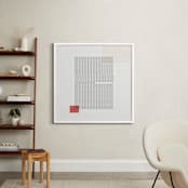 "Folded Lines" - Art Print in White by Jennifer Morehead - In a Room