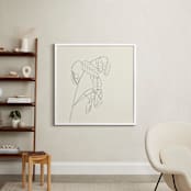 "Grass With Seed" - Art Print in charcoal on ivory by Jorey Hurley - In a Room