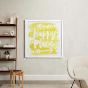 "Happy Place" - Art Print in Yellow by Jessie Steury - In a Room