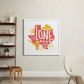 "The Lone Star State" - Art Print in Red by Jessie Steury - In a Room