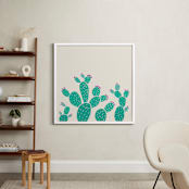"Blooming Prickly Pears" - Art Print in Desert Dust by Jessica Druxman - In a Room