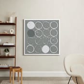 "Round Pegs, Square Holes" - Art Print in Slate by Ria Sharon - In a Room