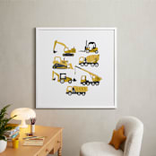 "Build" - Art Print in Pineapple by Jennifer Holbrook - In a Room