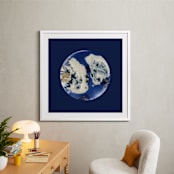 "Moon Landing" - Art Print in Navy Blue by Hi Adelaide - In a Room