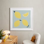 "Lemon Wedge" - Art Print in lemon by Betsy Siber - In a Room