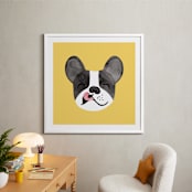 "Little Pup" - Art Print in Sunny Yellow by Tayler Mitchell - In a Room