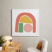"Undercover Shapes" - Art Print in Sherbert by Betsy Siber - In a Room