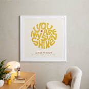 "Forever Sunshine" - Personalized Art Print in Goldenrod by Carrie ONeal - In a Room