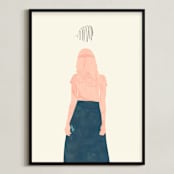 "From Where I Stand" - Art Print in Indigo by Field and Sky - Framed