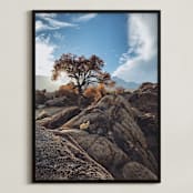 "The Magic Tree" - Art Print in Sky Blue by Christian Florin - Framed