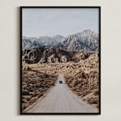 "Road To Adventure" - Art Print in Earth Brown by Christian Florin - Framed