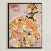 "Last Letter" - Art Print in tangerine orange by raven erebus - Framed