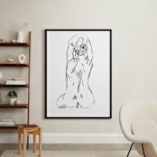 "Balancing" - Art Print in black by Miranda Mol - In a Room