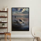"Warm Water" - Art Print in Stormy Blue by Robert Deem - In a Room