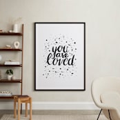 "You Are Loved" - Art Print in Black by Joanne James - In a Room