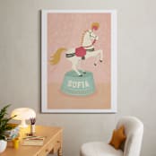 "Circus Pony" - Personalized Art Print in Cotton Candy by Jody Wody - In a Room