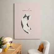 "Feline" - Personalized Art Print in Blush by Vivian Yiwing - In a Room