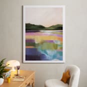 "Rainbow Waterfalls" - Art Print in Waterfall Blue by AlisonJerry - In a Room