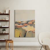 "Sunny Landscape 2" - Art Print in Pale Sunny Yellow by Ashley Armistead - In a Room