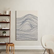 "Rolling Waves I" - Art Print in Deep Ocean by Jayne Alfieri - In a Room
