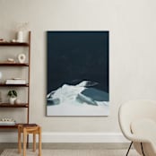 "Evening in Tahoe" - Art Print in dark navy blue by Caryn Owen - In a Room
