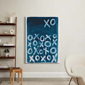 "XO Lunar" - Art Print in Payne's Gray by Michelle Owenby Design - In a Room