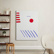 "Wanderer 4" - Art Print in Berry by Orasie - In a Room