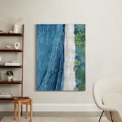"Indigo Sea" - Art Print in Indigo Sea Blue by Denise Wong - In a Room