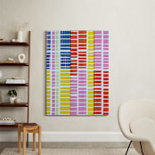 "Gridlocked" - Art Print in Lemon by Jane Colvin - In a Room