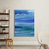 "Stormy Sea" - Art Print in Storm by Lindsay Megahed - In a Room