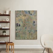 "In A Door & Out A Window" - Art Print in Khaki by Pamela Tucker Herz - In a Room