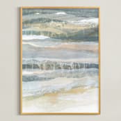"Glowing Frost III" - Art Print in Dove Grey by Lara Eckerman - Framed