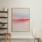 "Sailors Delight" - Art Print in Pink Skies by Karen Kardatzke - In a Room