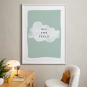 "all the feels" - Art Print in aqua by Lindsay Stetson Thompson - In a Room